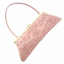 Pink multi jewelled clutch bag