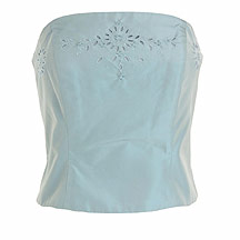 Aqua cut out bustier