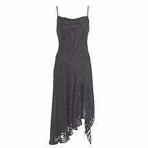 Black swirl devore dress