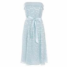 Blue spotted prom dress