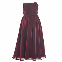 Girls wine organza dress