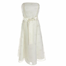 Ivory glitter prom dress