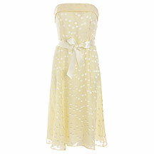 Lemon spotted prom dress