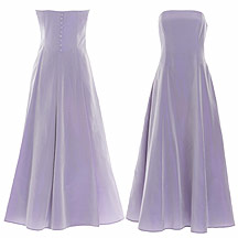 Lilac taffeta button back ballgown