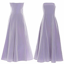 Debut Red Lilac taffeta button back ballgown