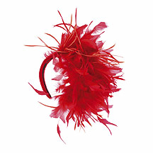 Debut Red Orange/red feather hair band