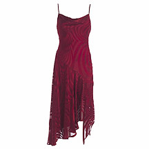 Debut Red Red swirl devore dress