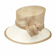 Taupe coil two tone hat