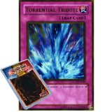 Deckboosters Yu-Gi-Oh : GLD1-EN040 Limited Ed Torrential Tribute Gold Ultra Rare Card - ( Gold Series 1 YuGiOh Single Card )