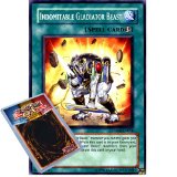 Deckboosters YuGiOh : CRMS-EN056 1st Ed Indomitable Gladiator Beast Short Print Card - ( Crimson Crisis Yu-Gi-Oh! Single Card )