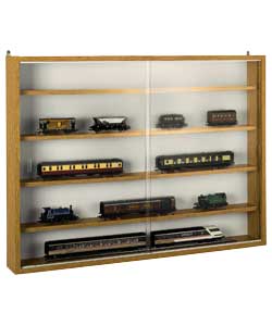 4 Shelf Display Cabinet - Oak finish
