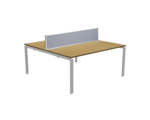 Deco double depth/single width desks with screens