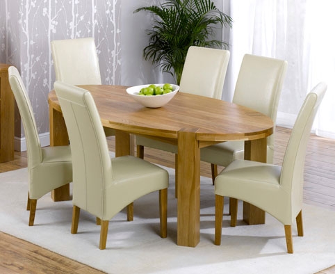 Oak Oval Dining Table 200cm and 6 Rochelle