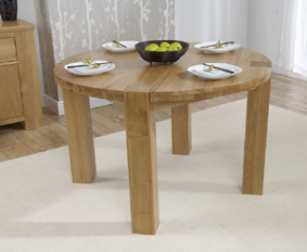 Oak Round Dining Table - 120cm