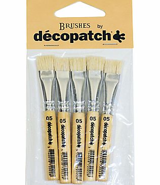 Decopatch Mixed No. 5 Paint Brushes, Pack of 5