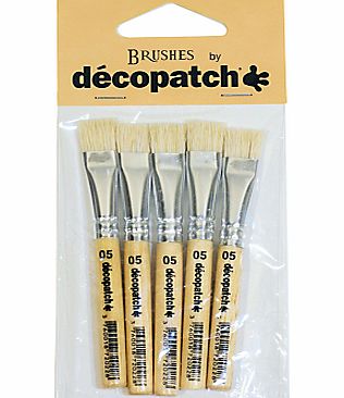 Decopatch Mixed No. 5 Paint Brushes, Pack of 5