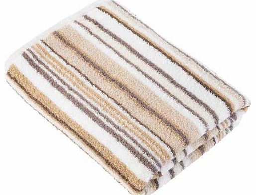 Decotex Urbanite Stripe Hand Towel - Natural and Beige