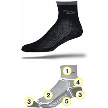 DeFeet Aireator Black Logo Socks