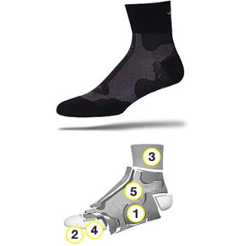 DeFeet Levi-T-Ator Black D Socks