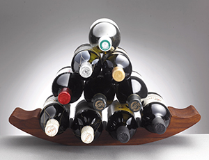 Define Home Accessories Define Wine Rack Made From Natural Sheesham Wood To Hold Up To 10 Bottles