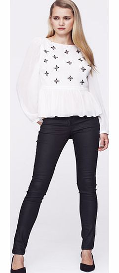 Definitions Embellished Front Blouse