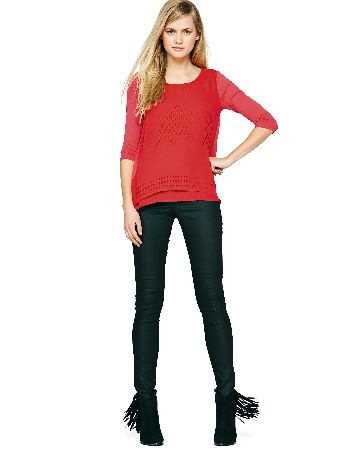 Definitions Laser Cut 34 Blouse