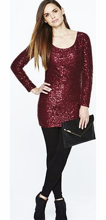 Definitions Sequin Keyhole Back Tunic