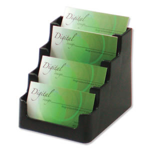 Deflecto Premium Business Card Holder Desktop 4