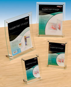 Deflecto Sign or Menu Display Holder Bevelled