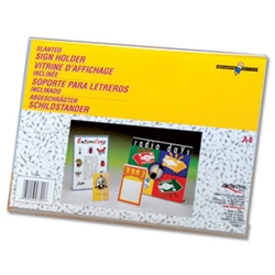 Deflecto Slanted Sign Holder Side-loading