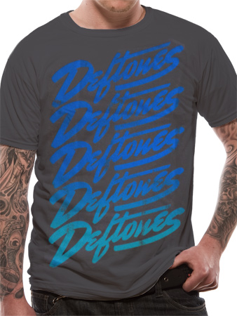 Deftones (Script Blue Fade) T-shirt