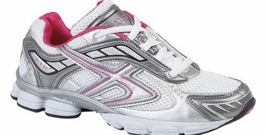 Lady Air shock absorbing running trainers White/Fuchsia/Grey size 6 UK