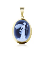 Winged Victory Agate Stone Cameo Pendant