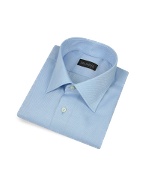 Handmade Light Blue Cotton Italian Dress Shirt
