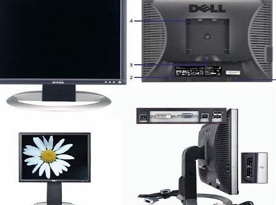 17`` UltraSharp 1703FPt Flat Panel LCD Monitor with DVI/VGA/USB Connectors - Height Adjustment & Rotates to Portrait or Landscape View!