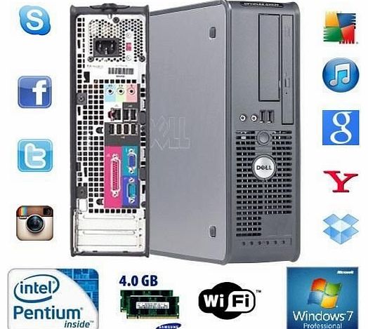  PC 1000GB 4GB DUAL CORE DVD WIFI WINDOWS 7 OPTIPLEX SYSTEM (P1-7)