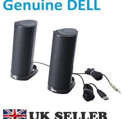 Dell Genuine Original Dell AX210 AX210CR Black Multimedia Stereo Speakers for Optiplex Inspiron Vostro XPS Latitude Studio and any other Laptops and Desktop PCs , USB Powered , Dell P/Ns : X147C , X148C , 