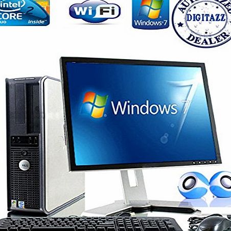 Windows 7 - Dell OptiPlex Computer Tower with Large 17`` LCD TFT Flat Panel Monitor - Powerful Intel Core 2 Duo Processor - NEW 160GB Hard Drive - NEW 4GB RAM - FREE OPEN OFFICE - DVD -SUPER FAST DIGIT