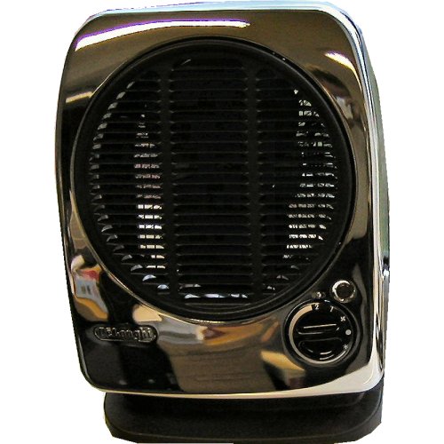 DeLonghi 3kw Chrome Fan Heater