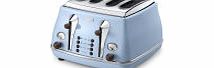 Delonghi  Icona Vintage 4 Slice Toaster Azure -