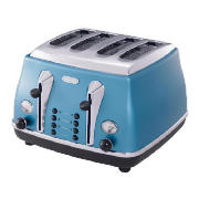 Icona Blue 4 Slice Toaster