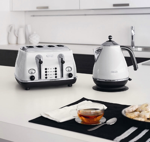 DeLonghi Icona Kettle and Toaster White
