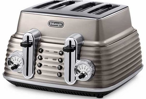 Scultura 4 Slice Toaster - Champagne