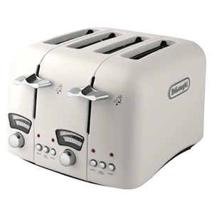 DeLonghi Toaster- Argento CT04E- Cream- 4-Slice