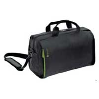 Delsey Luggage Cocon Reporter Bag Black and Chartreuse Green