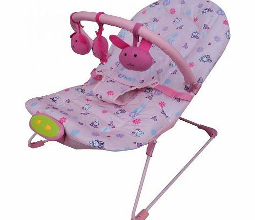 UNISEX BABY ROCKER BOUNCER CHAIR SOOTHING HANGING TOYS 5 ADJUSTABLE LEVELS PINK