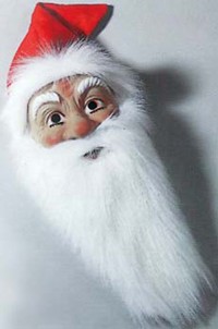 Deluxe Santa Claus Hooded Mask with Beard