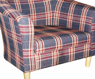 Demeyere Furniture Panama Blue Chequered Tub Chair