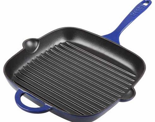 Denby Imperial Blue Cast Iron 25cm Griddle Pan