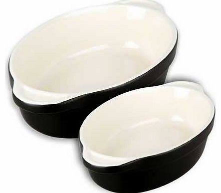 Denby Try Me Medium and Small Oval - Black